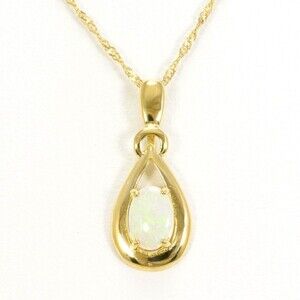VINTAGE 18k Gold Opal Necklace